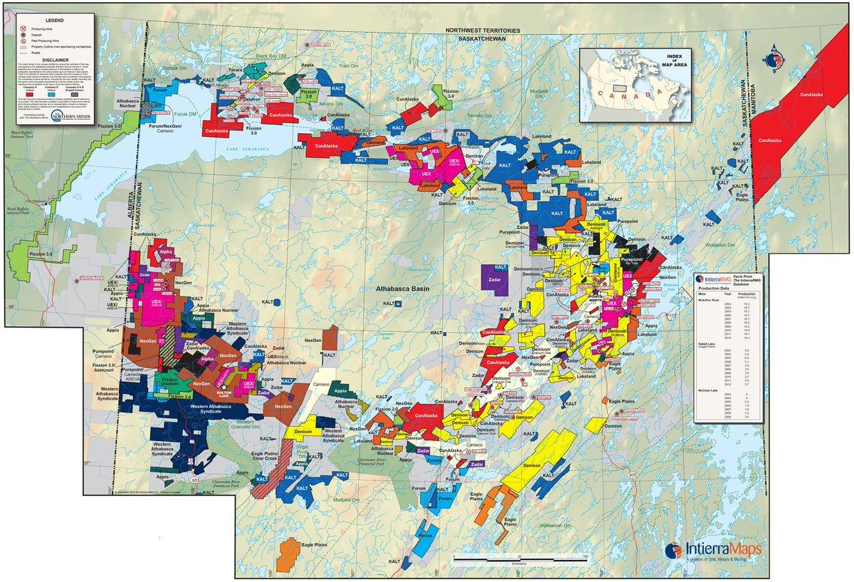 Athabasca Basin - rozdział terytorialny operacji. Źródło: https://twitter.com/quakes99/status/967113884757737472