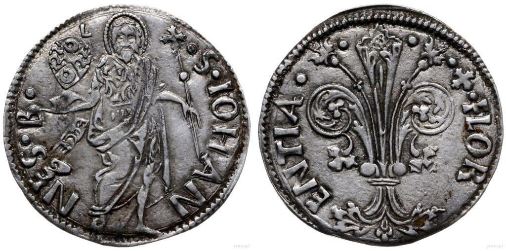 Grosso Florenckie 2.27 g. srebra, rozmiar i podobnie jak powyżej.